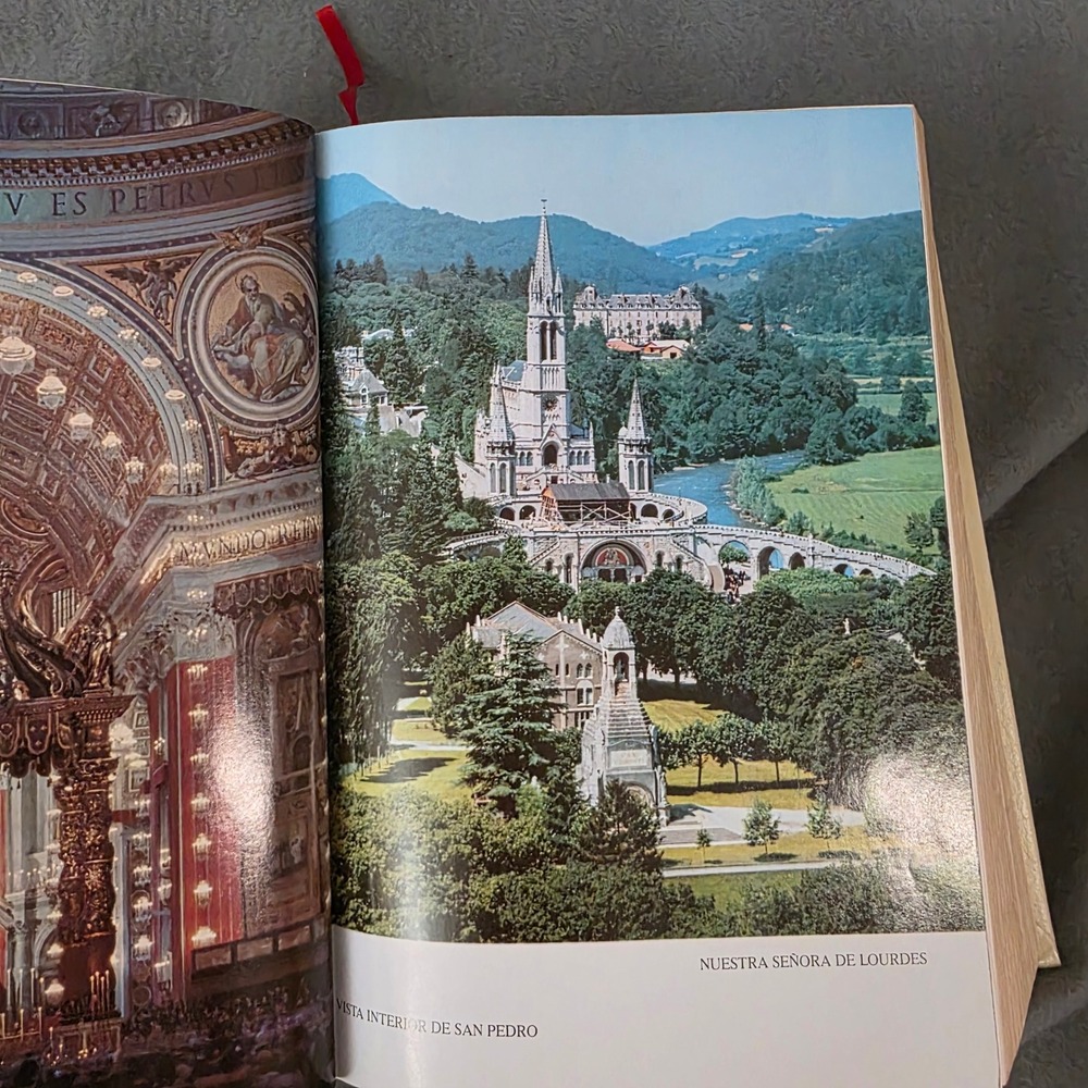 Stampley Sagrada Biblia Spanish Holy Bible White Gold Gilded Nueva Guadalupana - Picture 11 of 12